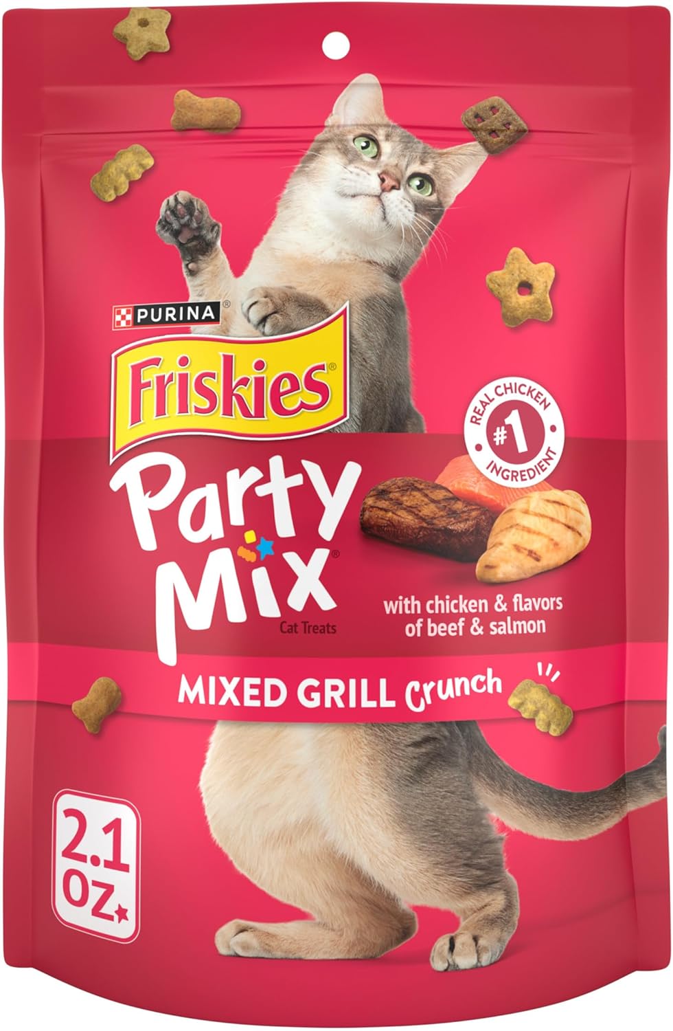 Friskies Party Mix Mixed Grill Crunch Cat Treats Pet Food Center