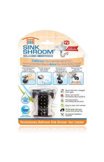 SinkShroom The Revolutionary Sink Drain Protector Hair  Catcher/Strainer/Snare, Gray