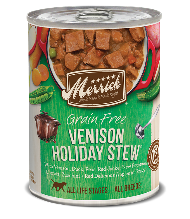 Merrick venison sale dog food