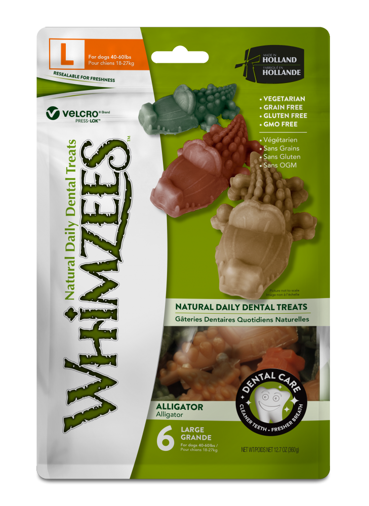 Whimzees alligator shop dental dog treats