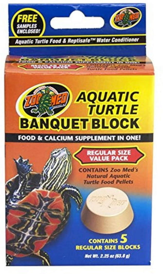 Zoo Med Aquatic Turtle Banquet Block - Regular (5 Pack)