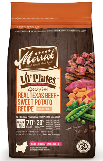 Merrick Lil Plates Small Breed Grain Free Real Beef and Sweet Potato Pet Food Center