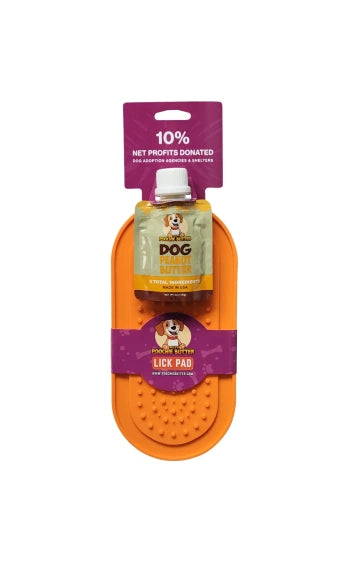 Poochie Butter Lick Pad (Oval) + 2oz Squeeze Pack – Pawsnickety Pets