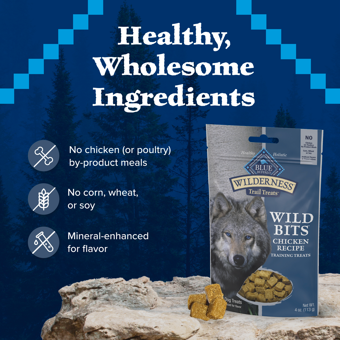 Blue Buffalo Wilderness Trail Treats Chicken Wild Bits Dog Treats