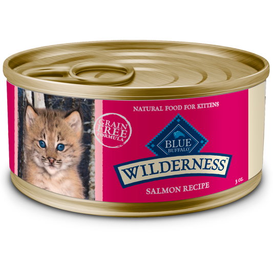 Blue Buffalo Wilderness Kitten Salmon Recipe Canned Cat Food