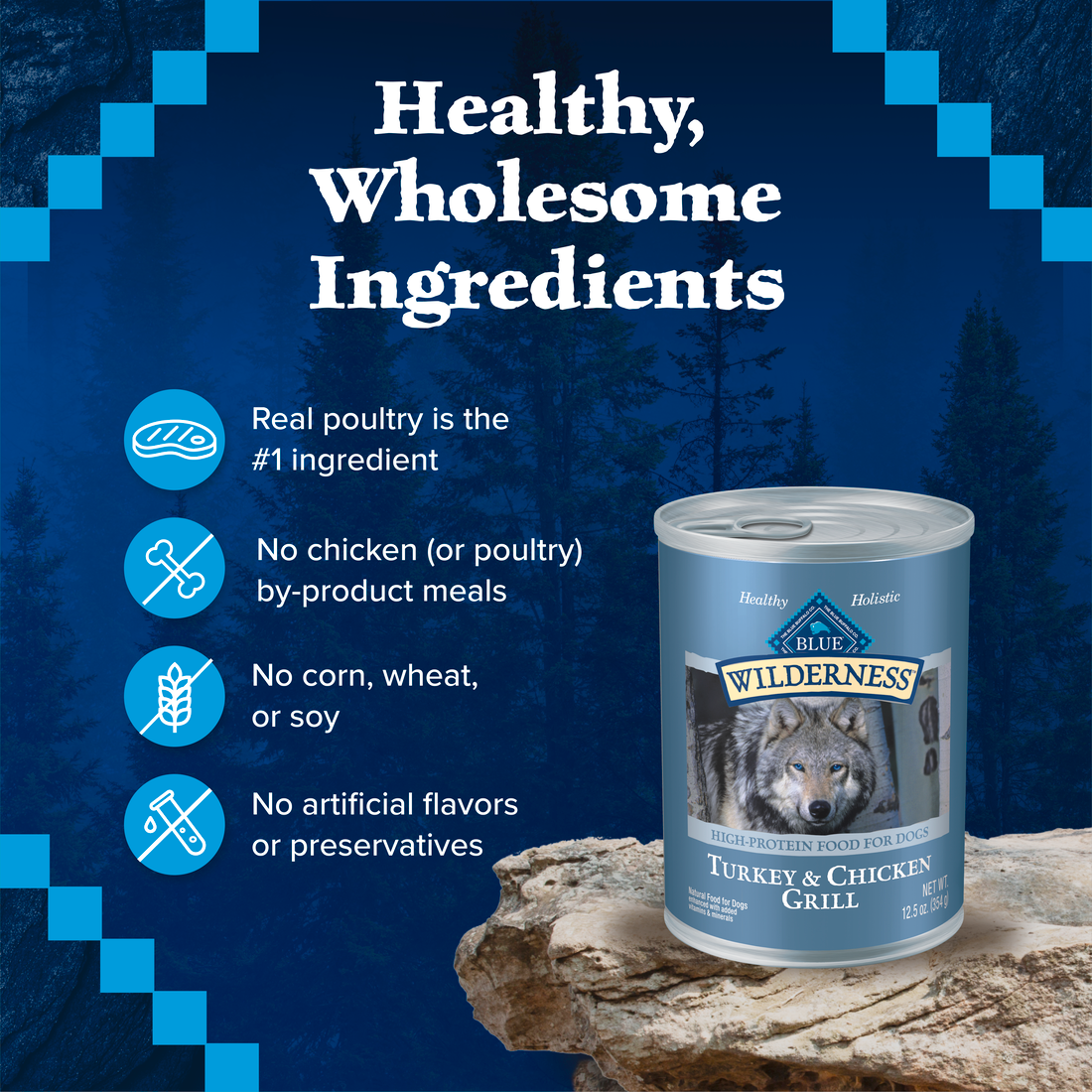 BLUE Wilderness Turkey & Chicken Dinner 12.5oz