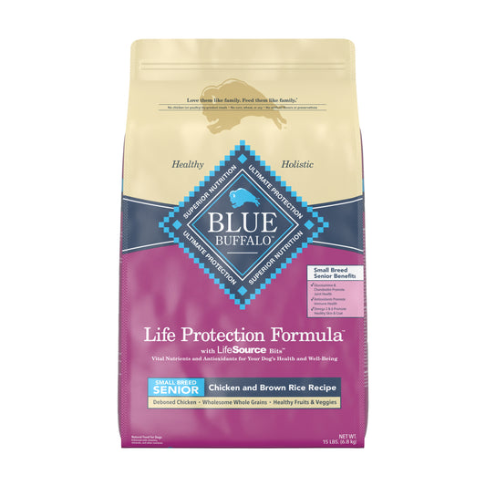 BLUE LIFE PROTECTION SMALL BREED SENIOR K9 CHICKEN & RICE 5#