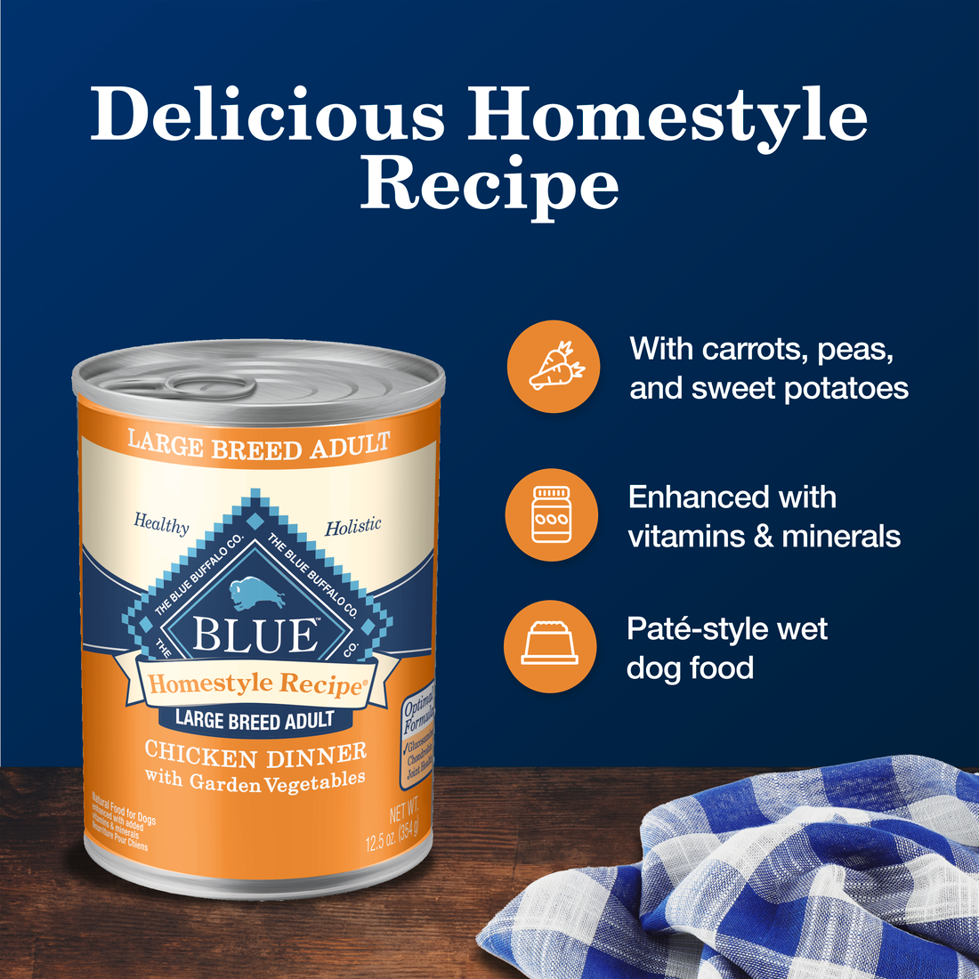 Blue Buffalo Home Style Recipe Large Breed Chicken Canned Dog Food