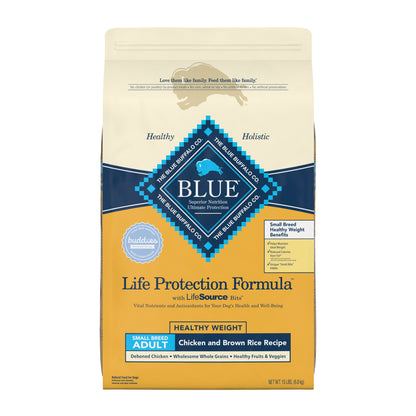Blue Buffalo Life Protection Healthy Weight Natural Chicken & Brown Rice Recipe Small Breed Adult Dry Dog Food