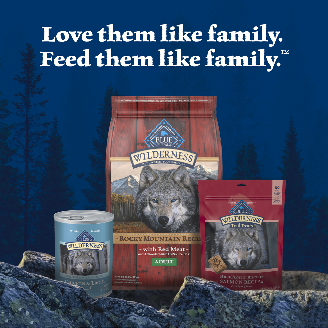 Blue Buffalo Wilderness  Trout & Chicken Canned Dog Food