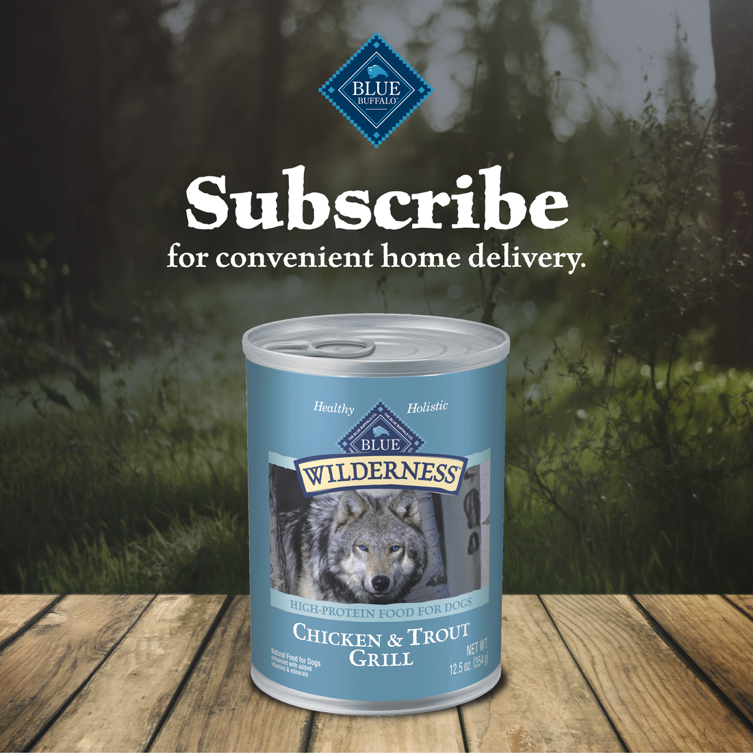 Blue Buffalo Wilderness  Trout & Chicken Canned Dog Food