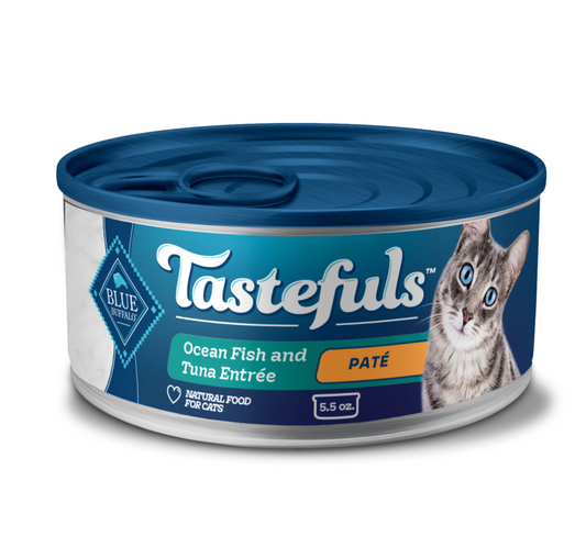 BLUE CAT TASTEFULS OCEAN FISH & TUNA 5 5z