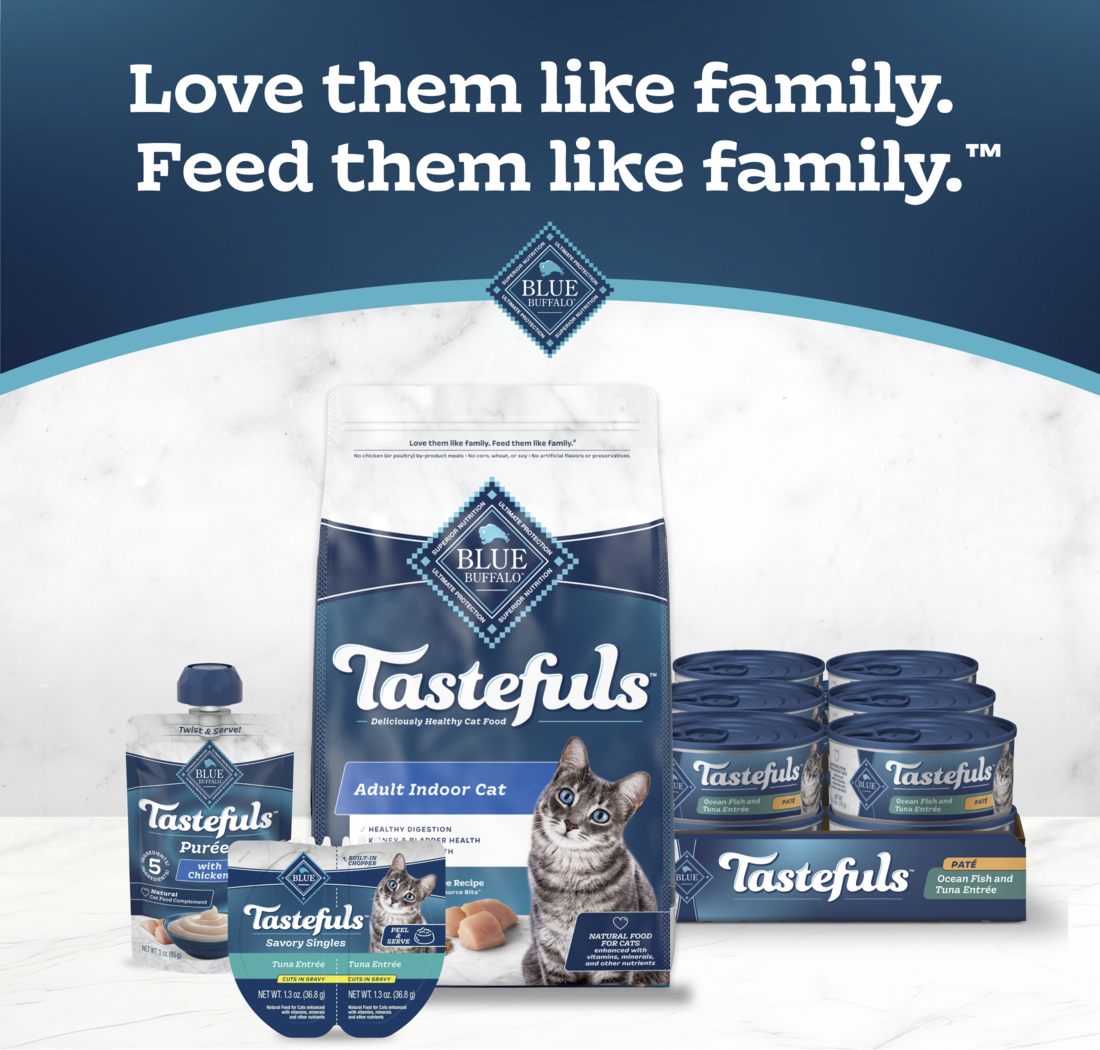 BLUE CAT TASTEFULS OCEAN FISH & TUNA 5 5z