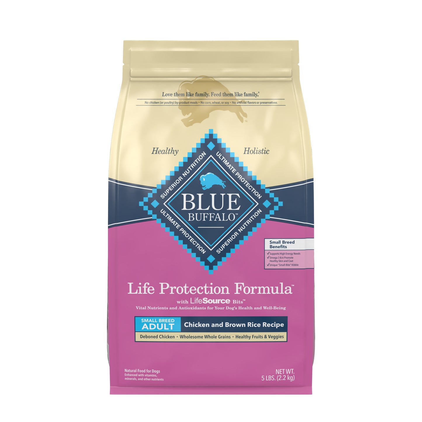 Blue Buffalo Life Protection Natural Chicken & Brown Rice Recipe Small Breed Adult Dry Dog Food