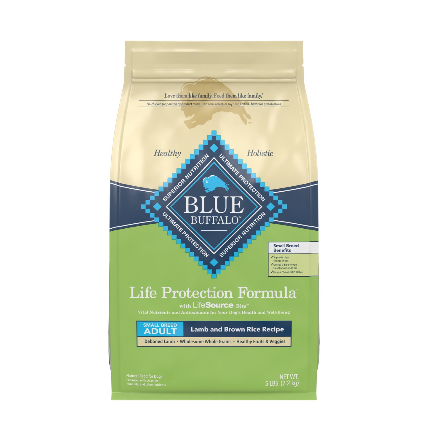 BLUE LIFE PROTECTION SMALL BREED ADULT K9 LAMB & BROWN RICE 5#