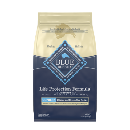 Blue Buffalo Life Protection Natural Chicken & Brown Rice Recipe Senior Dry Dog Food