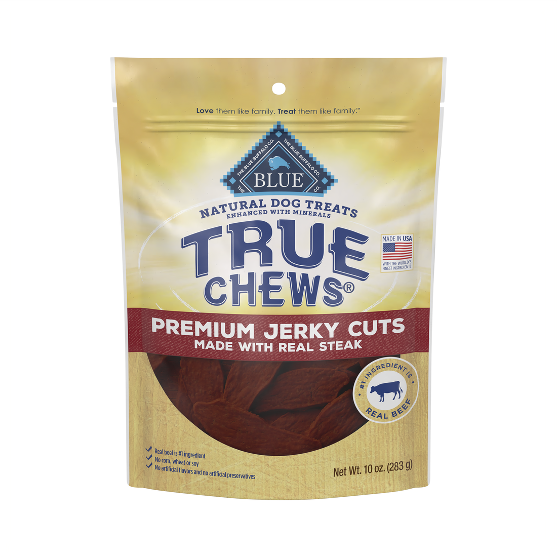 TRUE CHEWS STEAK JERKY 10oz