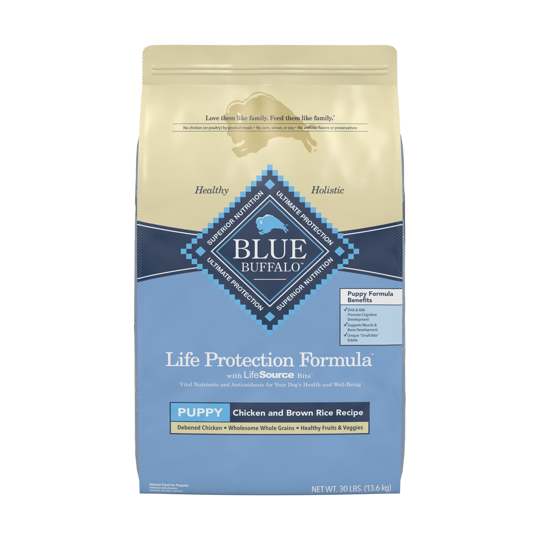 Blue Buffalo Life Protection Natural Chicken & Brown Rice Recipe Puppy Dry Dog Food