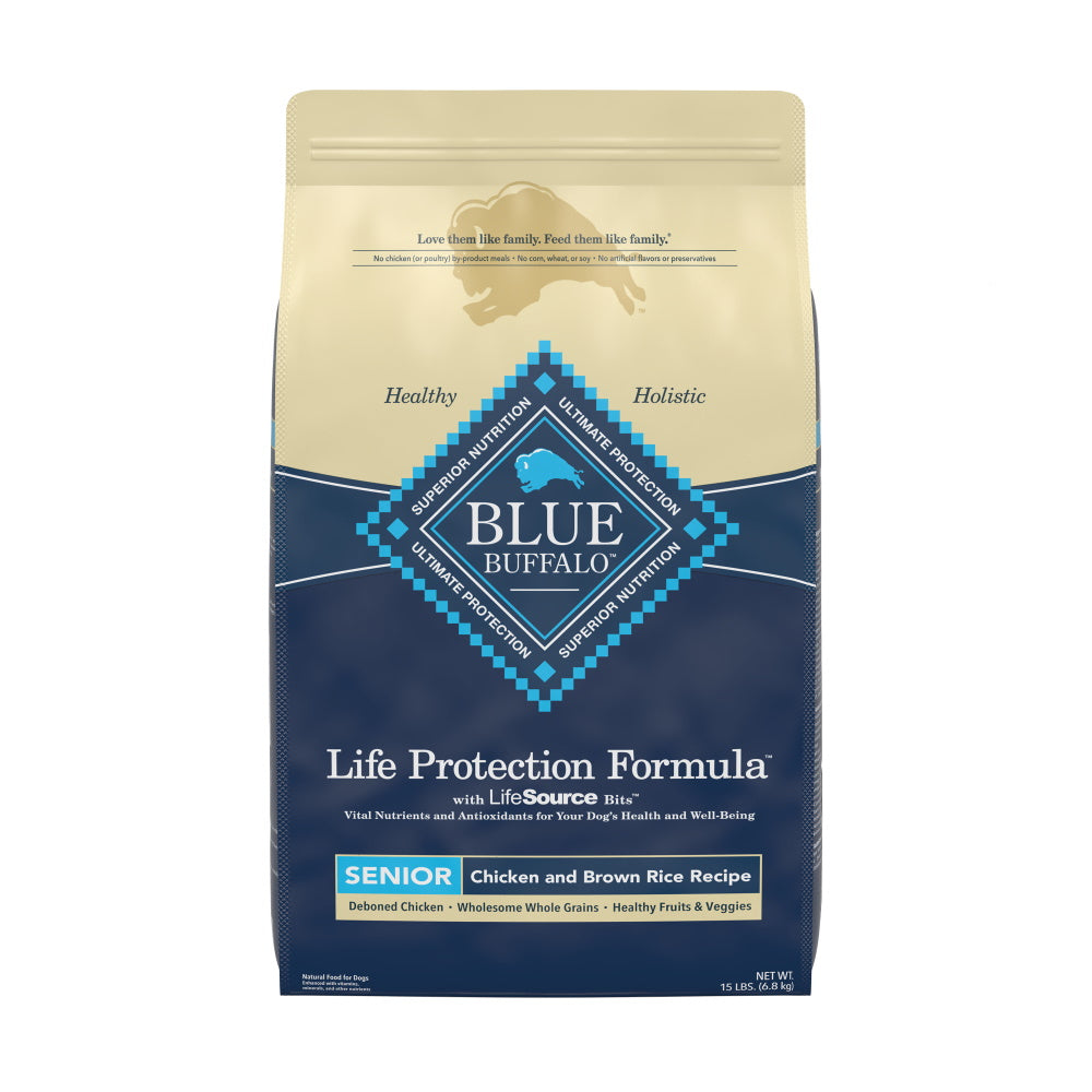 Blue Buffalo Life Protection Natural Chicken & Brown Rice Recipe Senior Dry Dog Food