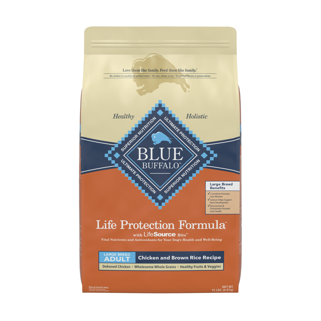 Blue Buffalo Life Protection Natural Chicken & Brown Rice Recipe Large Breed Adult Dry Dog Food