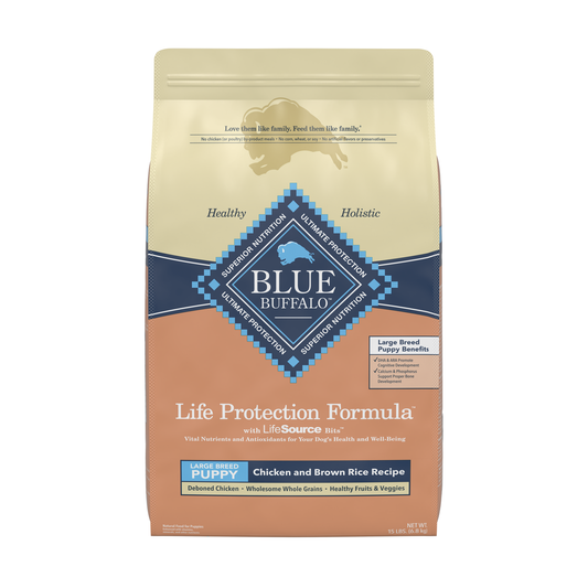 Blue Buffalo Life Protection Natural Chicken & Brown Rice Recipe Large Breed Puppy Dry Dog Food