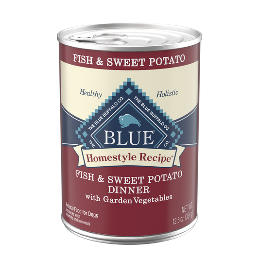 Blue Buffalo Homestyle Recipe Fish & Sweet Potato Dinner with Garden Vegetables Canned Dog Food