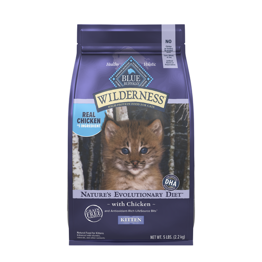 Blue Buffalo Wilderness Grain Free Chicken High Protein Recipe Dry Kitten Food