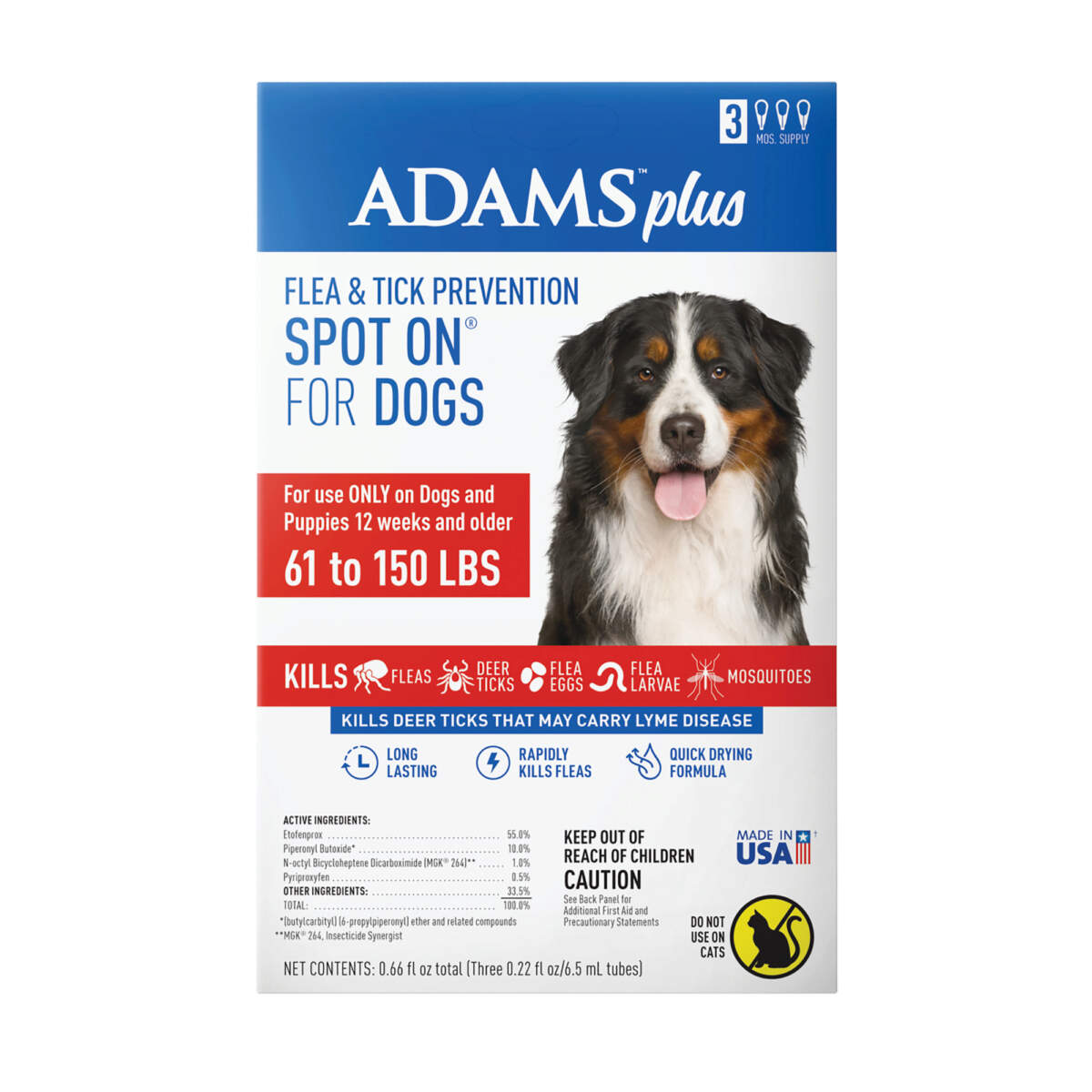 ADAMS Plus Flea & Tick Spot On for Dogs