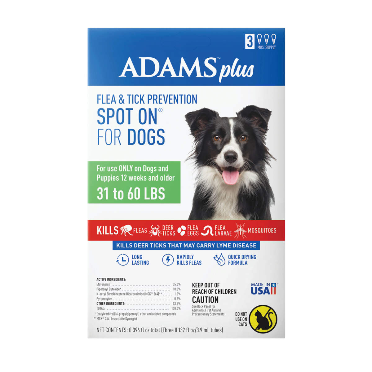 ADAMS Plus Flea & Tick Spot On for Dogs