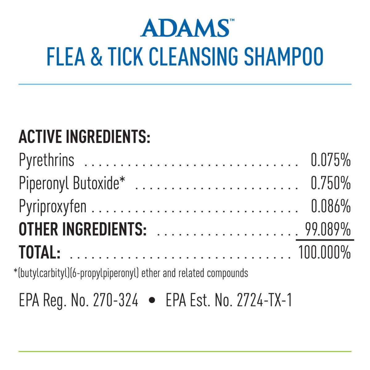 ADAMS FLEA & TICK CLEANSING SHMPOO 16 OZ.