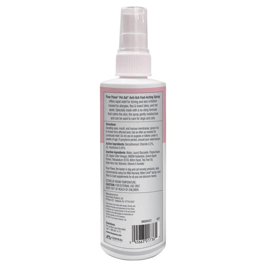 4PAWS PET AID ANTI ITCH SPRAY 8 oz