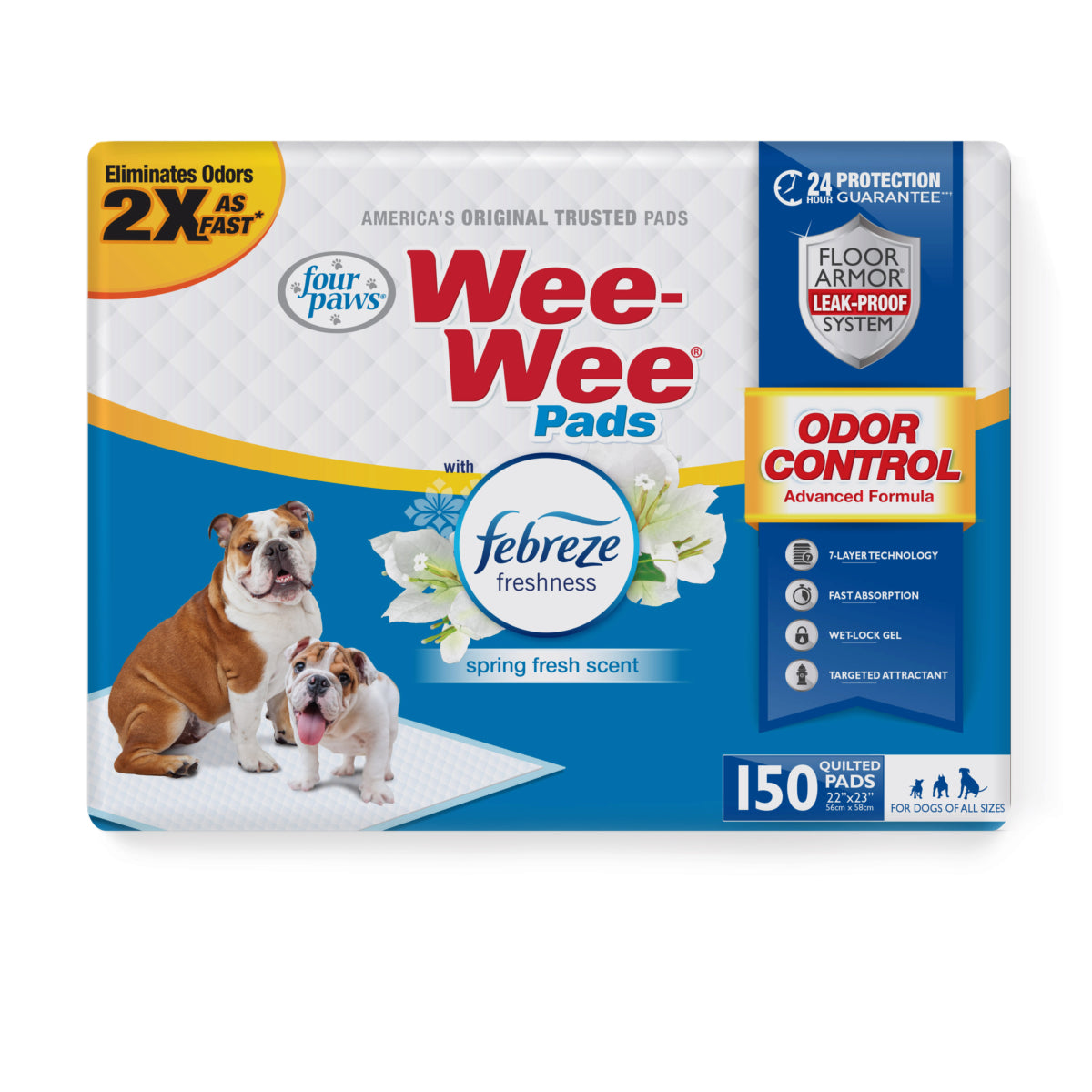 4PAWS WEE WEE PADS WITH FEBREZE