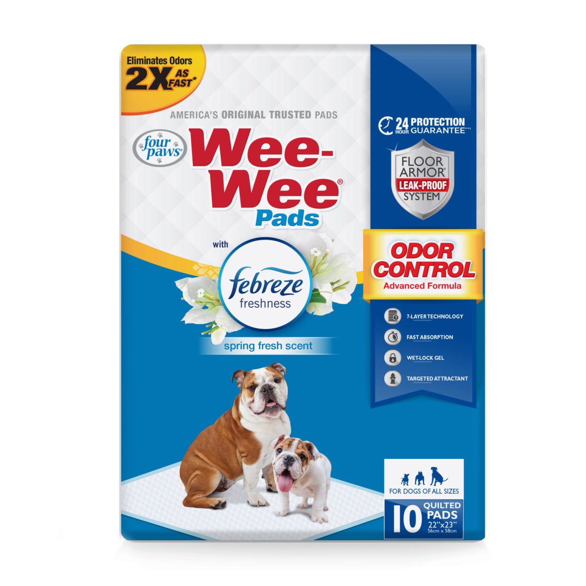 4PAWS WEE WEE PADS WITH FEBREZE