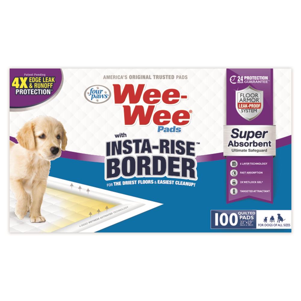 4PAWS INSTA RISE BORDER WEE WEE PADS