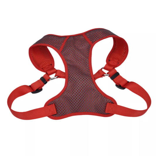 Coastal Comfort Soft Sport Wrap Adjustable Dog Harness Gray with Red