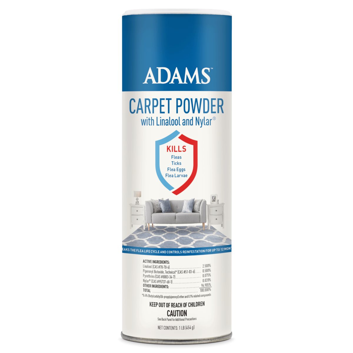 ADAMS FLEA & TICK CARPET POWDER 16OZ.