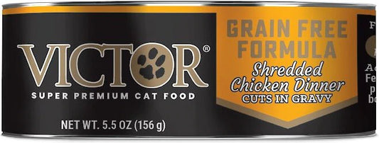 VICTOR CAT SHREDDED CHICKEN DINNER WITH GRAVY 5.5oz