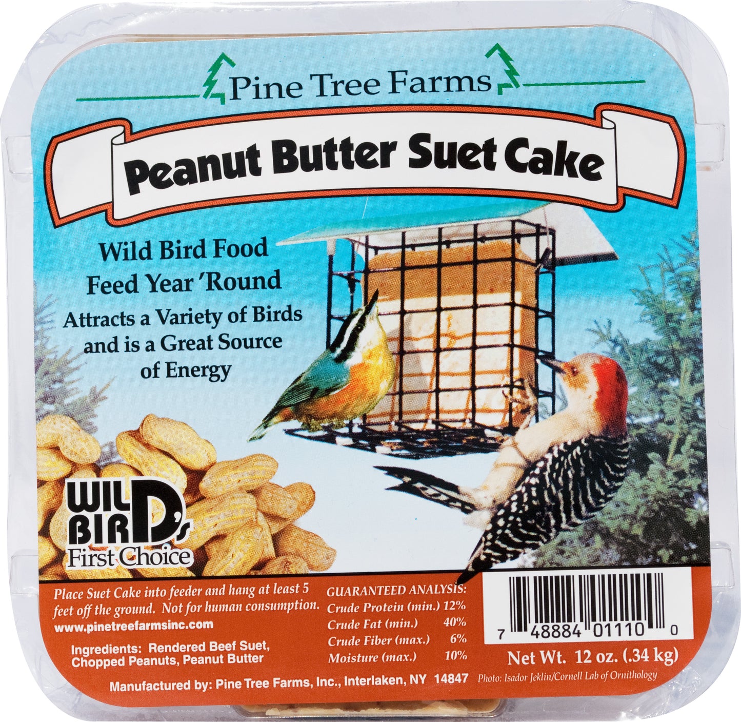 PINE TREE SUET PEANUT BUTTER CAKE 12oz