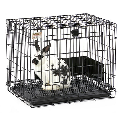 WABBITAT RABBIT HOME BLACK WITH URINE GUARD & PAN