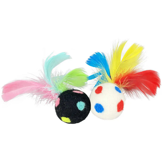 MULTIPET CAT POLKADOT BALL 2pk