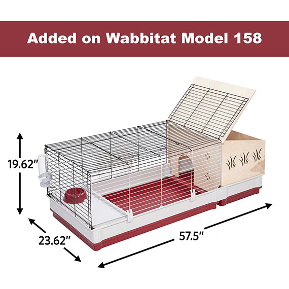 WABBITAT DELUXE RABBIT HOME WOOD HUTCH EXTENSION Pet Food Center