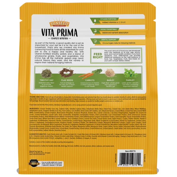 VITA PRIMA GUINEA PIG FOOD 4LB