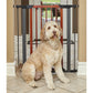 MIDWEST Steel Pet Gate with Graphite and Decorative Wood