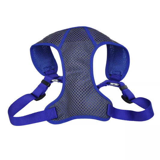 Coastal Comfort Soft Sport Wrap Adjustable Dog Harness Gray with Blue