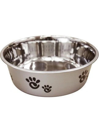 ETHICAL BARCELONA PEARLIZED SILVER MATTE & STAINLESS STEEL BOWL