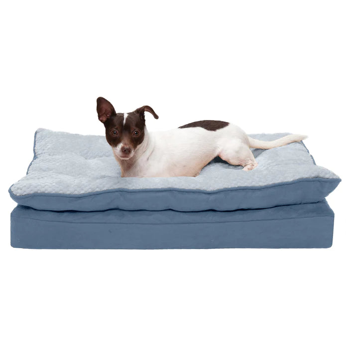 FURHAVEN MINKY PIL BED GRAY