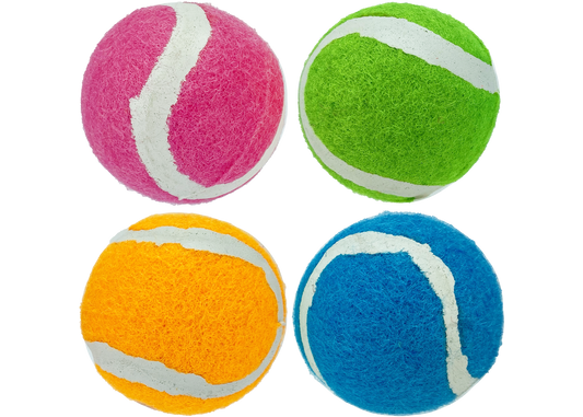 MULTIPET MINIPET SQUEAKY TENNIS BALLS 4PK