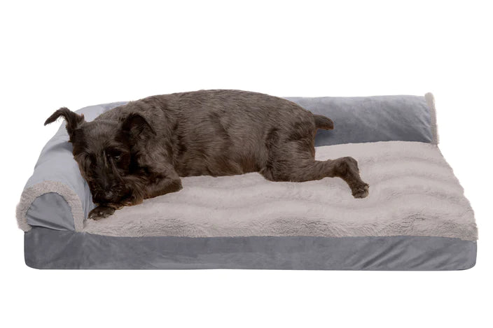 FURHAVEN WAVE CHAISE GRAY