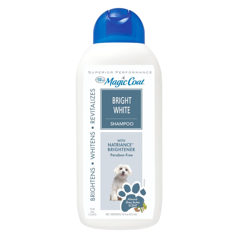 4 PAWS Magic Coat Almond Shea Butter Scented Bright White Dog Shampoo