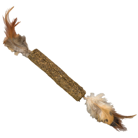 ETHICAL COMPRESSED CATNIP STIK W-FEATHER 12in